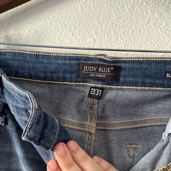 Judy Blue Slim Boot Jeans Stretch Braided Detail Plus Size 13/31 Classic Boho - Picture 4 of 15